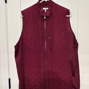 Maurices Deep Red Quilted Vest